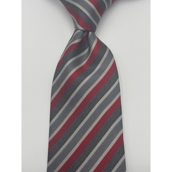 Brioni REPP Silk Tie Men Extra Long 63\